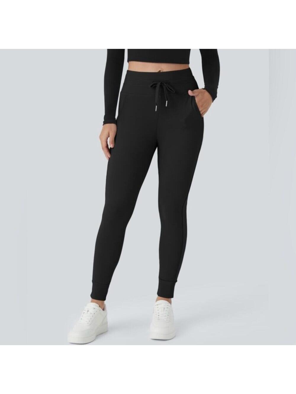 HALARA Softlyzero™ High Waisted Drawstring Side Pocket Plain Tall Length Joggers